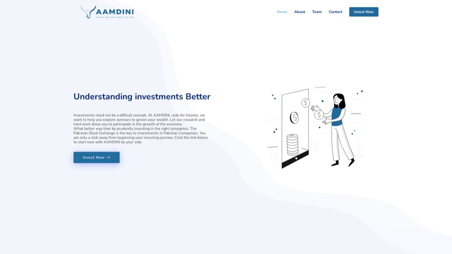 Screenshot of the AAMDINI site