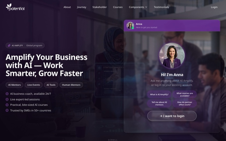 Screenshot of the AI Amplify site